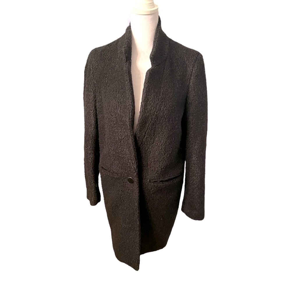 Gianni Feraud Wool-Blend Coat in Black